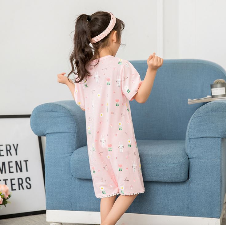 Aanbieding Kinderen Kleding Meisjes Baby Pyjama Katoen Prinses Nachtjapon Kinderen Thuis Kleding Meisje Nachtkleding