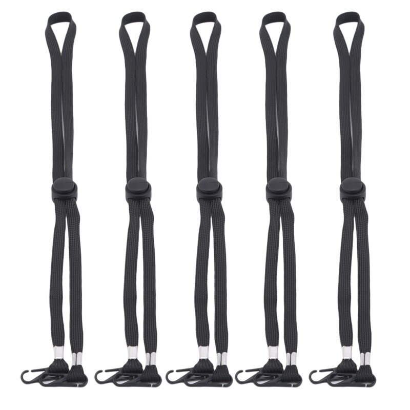 Comfortable 5 Length Adjustable Mask Lanyards Convenient And Convenient Safety Mask Practical Accessories: black