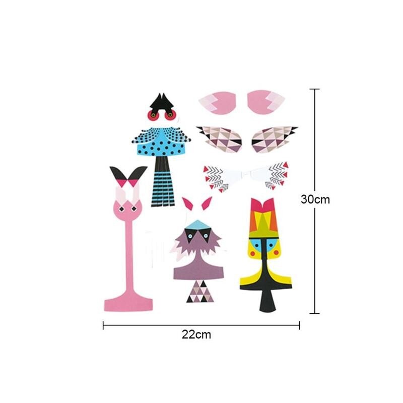 5pcs/set Hand Made Diy Paper Model Birds Handmade Diy Educational Toys Activity Baby Parent-child Vingerpoppetjes A5K4