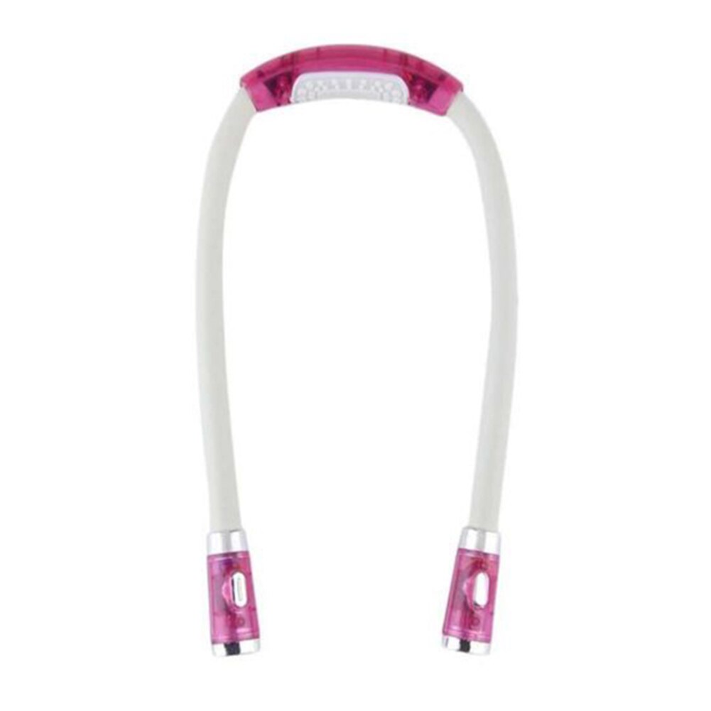 Flexible Handsfree LED Neck Light Book Reading Lamp Night Flashlight Camping Light SKD88: Pink