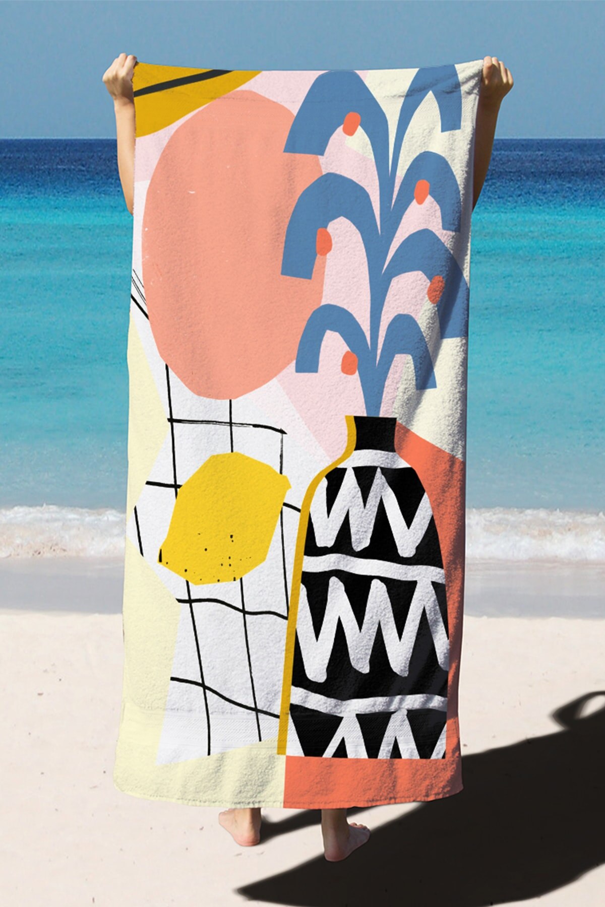 Unisex Orange Color Home Beach Towel