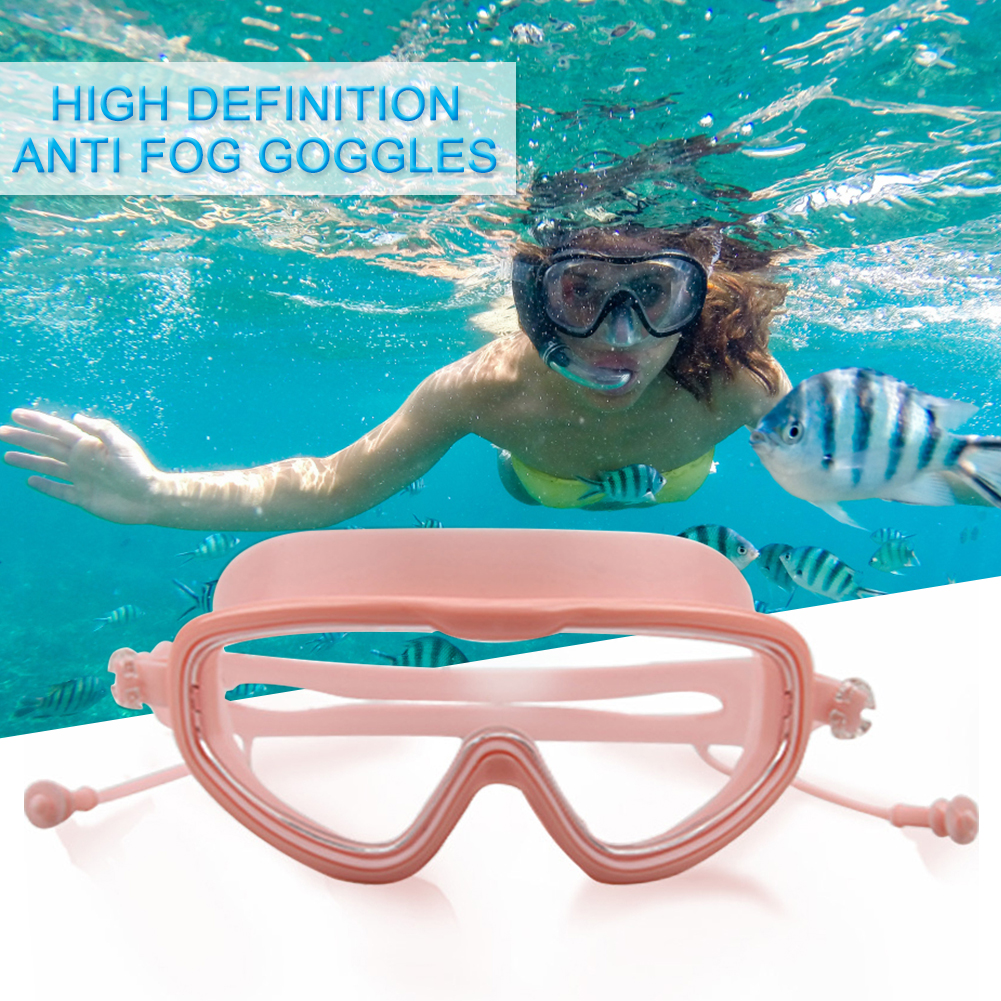 Swimming Goggles Large Frame Waterproof Anti-Fog Adjustable Diving Glasses Adults Water Sports Eye Protection Swimming Glasses