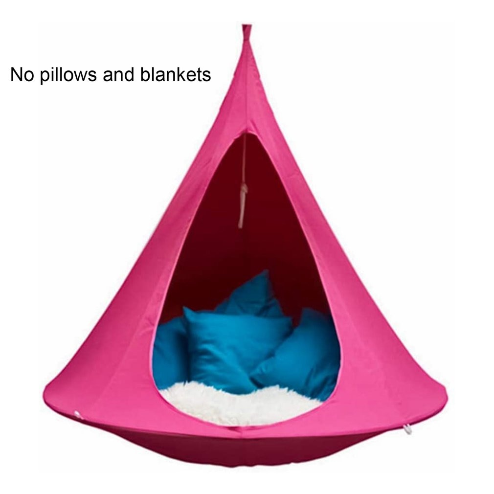 100*110CM Flying Saucer Lightweight Portable Nylon Hammock for Backpacking Camping Essentials Camp Travel Tools: dark pink