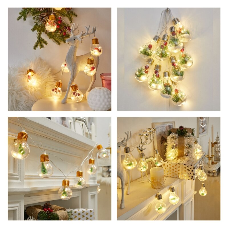 Battery Operated String Lights Led Kerst String Lampen Modi Waterdichte Globe Fairy String Light Warm Wit Verlichting