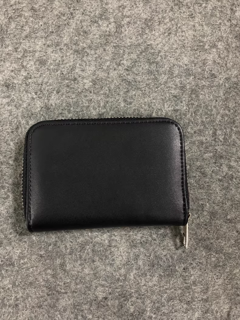 Etui na klucze z prawdziwej skóry z zamkiem błyskawicznym, wielofunkcyjny uchwyt na karty, unisex, przenośna portmonetka na monety