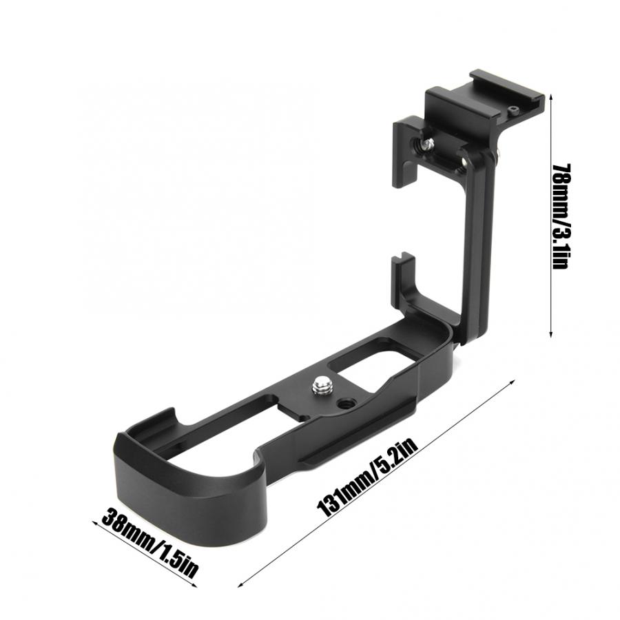 Plaque de caméra poignée en alliage d'aluminium support de plaque à dégagement rapide en forme de L avec support de chaussure froide pour Canon EOS M50 sans miroir