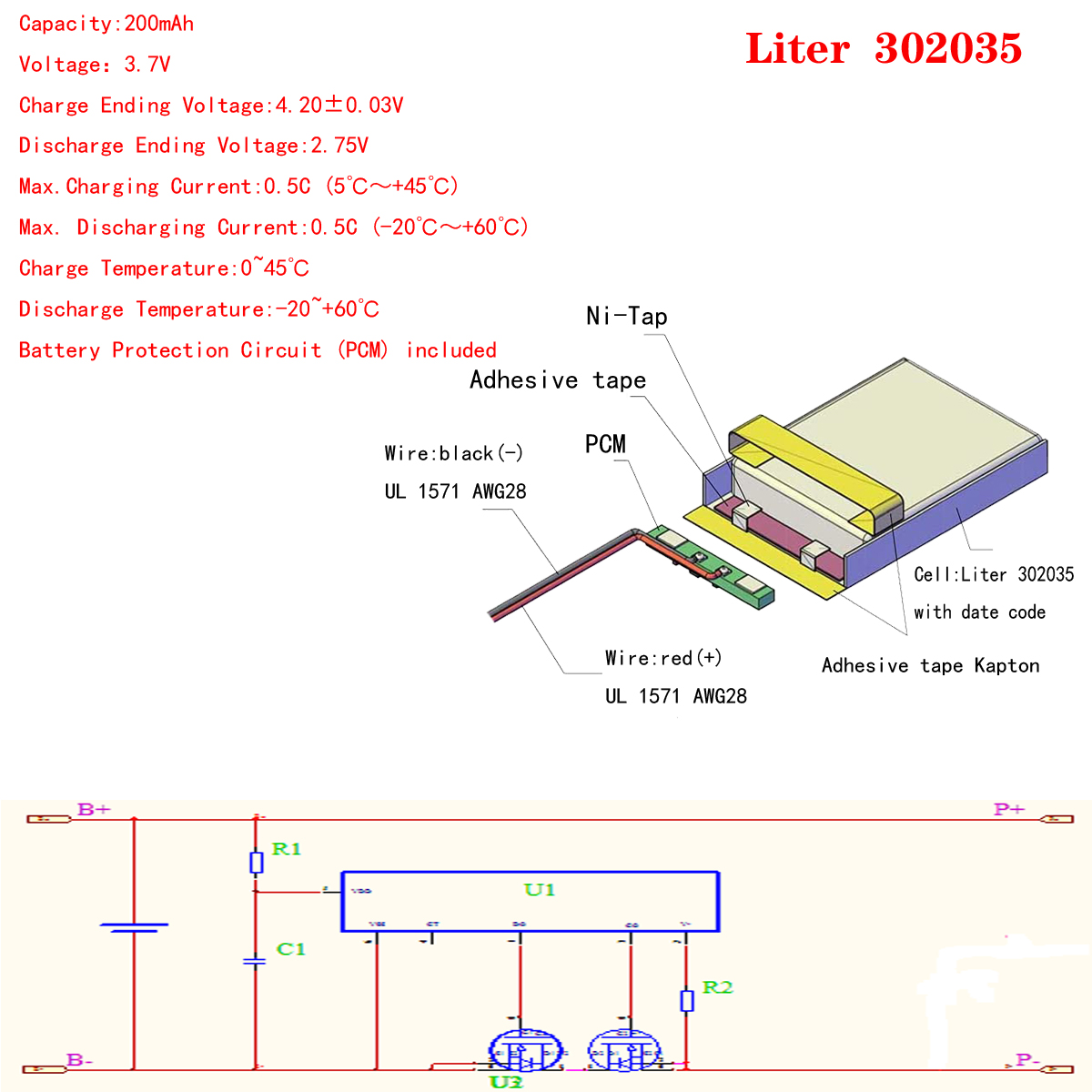 3.7V lithium polymer battery 302035 032035 200mAh MP3 MP4 Bluetooth 3*20*35mm lithium battery small stereo bluetooth GPS