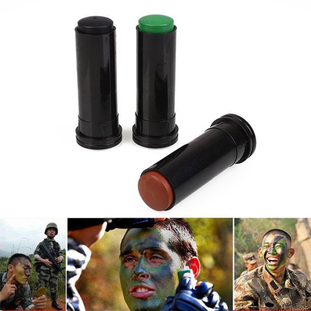3pcs Camouflage Face Paint Sticks Kit CS Face Paint Camo Woodland Supplies