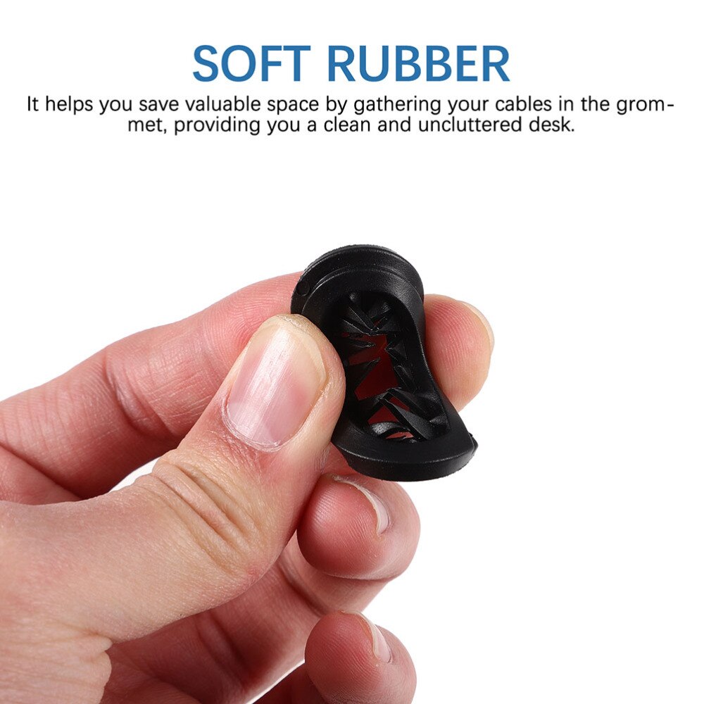 1pc Desk Cable Wire Grommet PC Computer Desk Cable Hole Cover Organizers