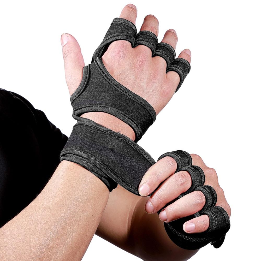 Gym fitness handskar tyngdlyftning träningshandskar hand palm protector bodybuilding träning kraft hantel grepp kuddar