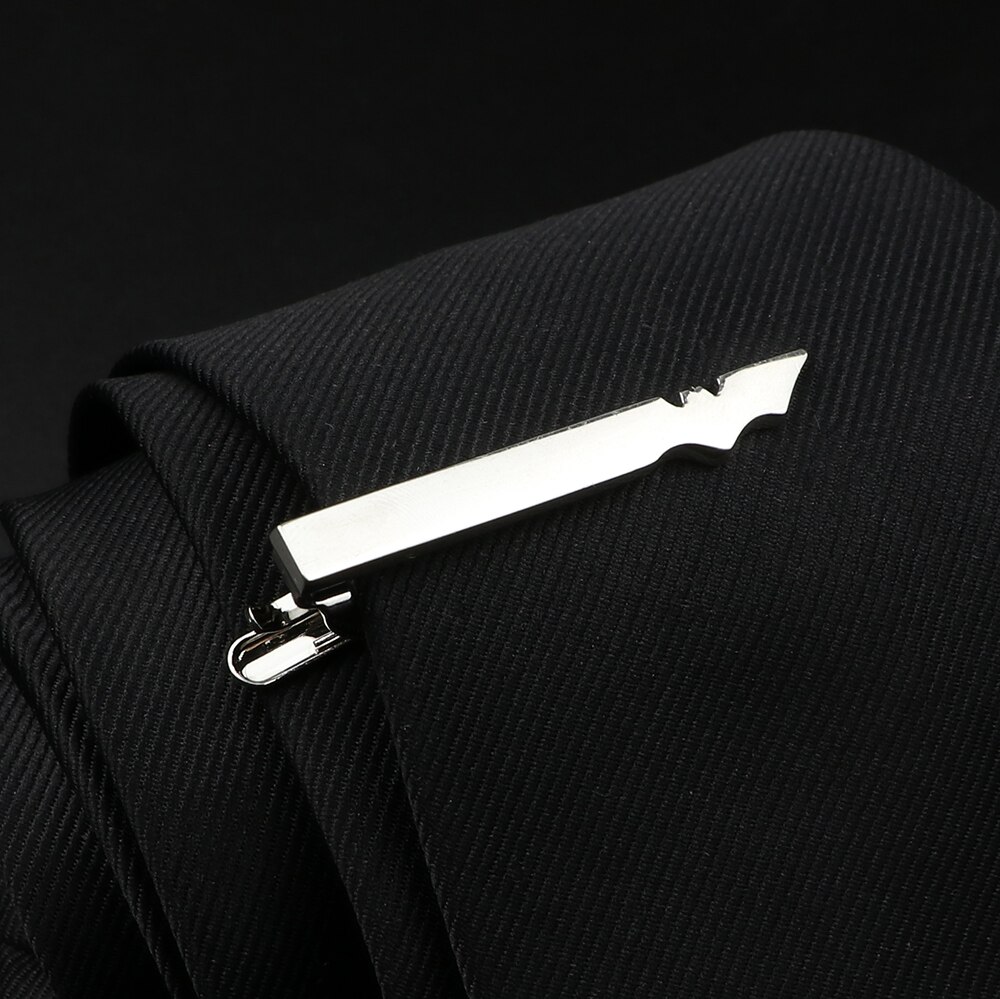 Pince à cravate en métal pour hommes, couleur or argent, stylo en forme de barbe, épingle à cravate, bijoux de mariage