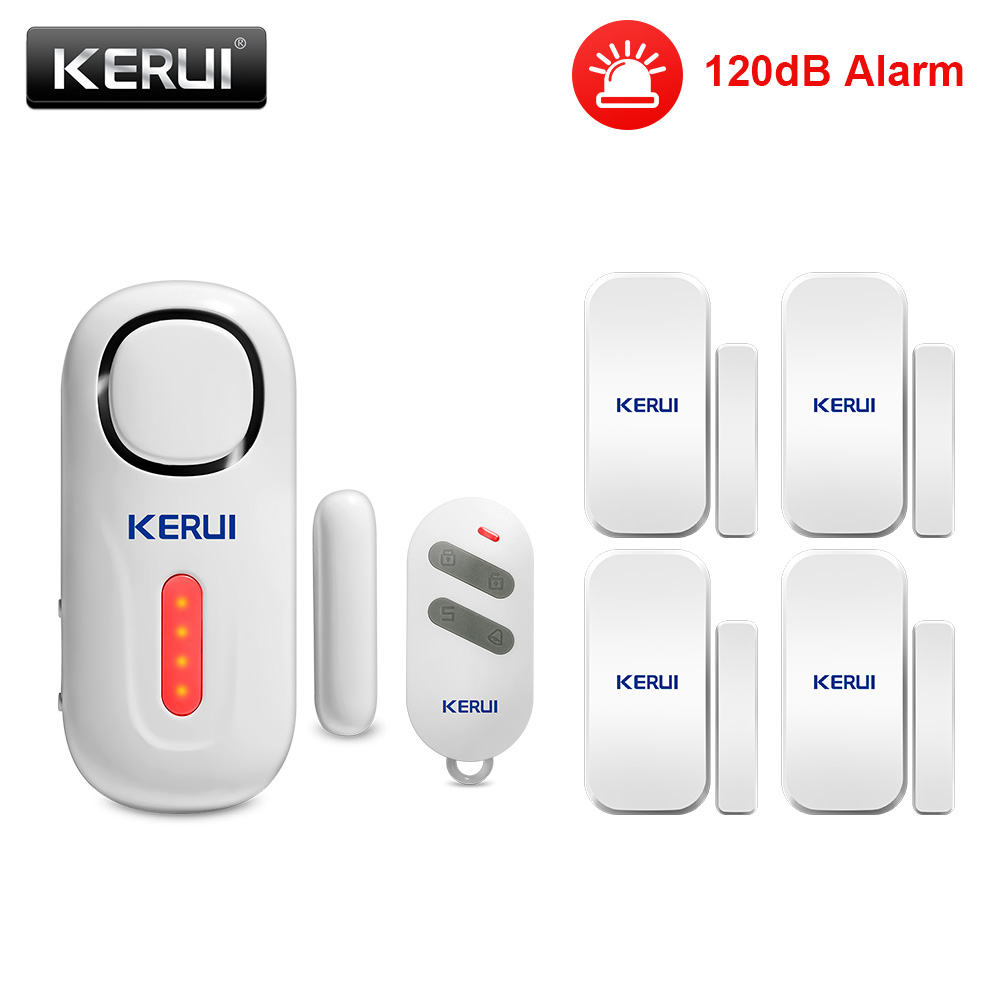 KERUI 120DB Wireless Door/Window Entry Security Burglar Sensor Alarm PIR Magnetic Smart Home Garage System Remote Control Led: KIT8 Alarm