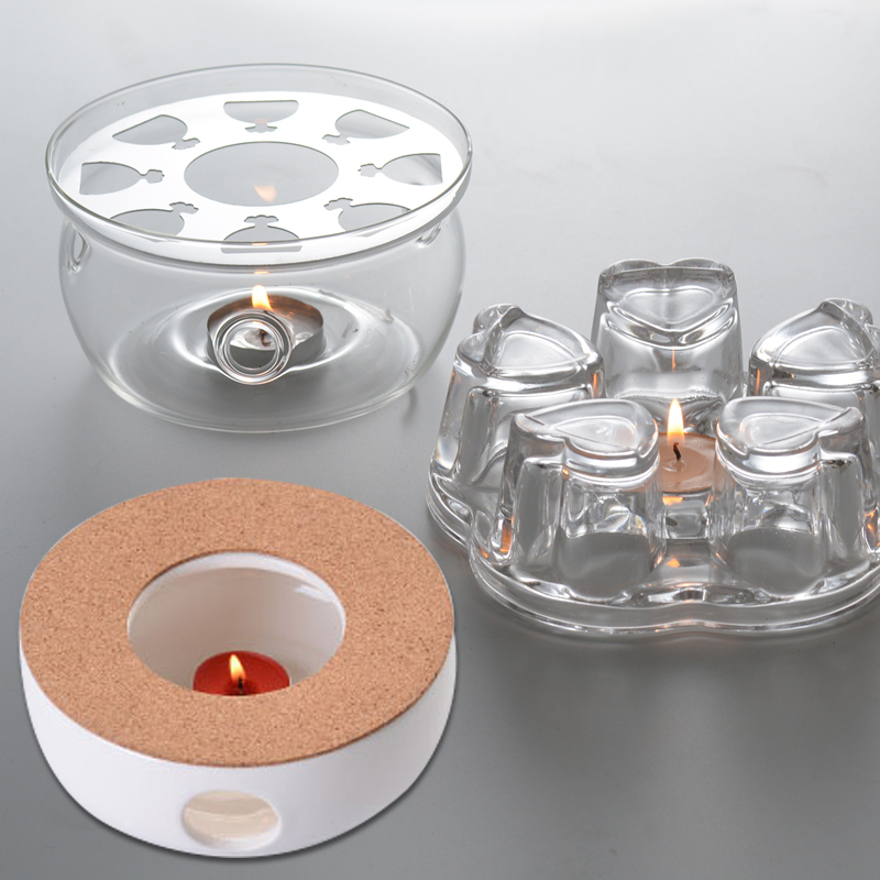 Simpel keramisk varmebase kaffe vand te glas varmebestandig tekande varmere isoleringsbase rundt hjerteformet lysestage