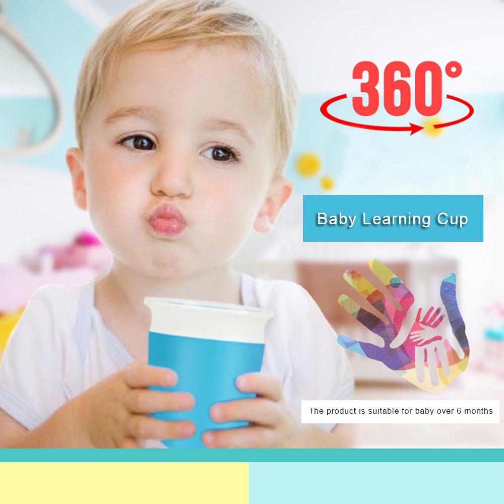 Tasse à boire pour l'apprentissage des bébés | À 360 degrés avec Double poignée anti-fuites pour nourrissons, gobelets d'eau, tasse magique d'entraînement pour bébé