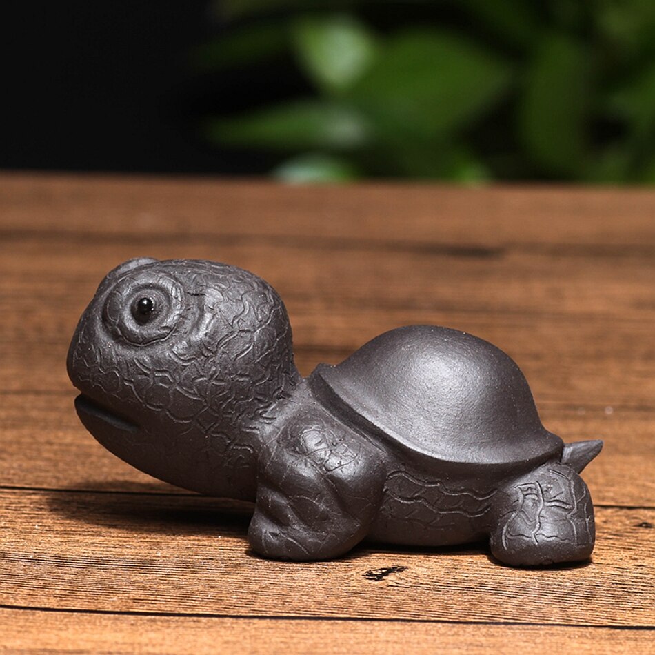 Cute purple clay tea Pet Tortoise tea pot lid holder for teatray teaboard tearoom Decoration Handcrafts Window display