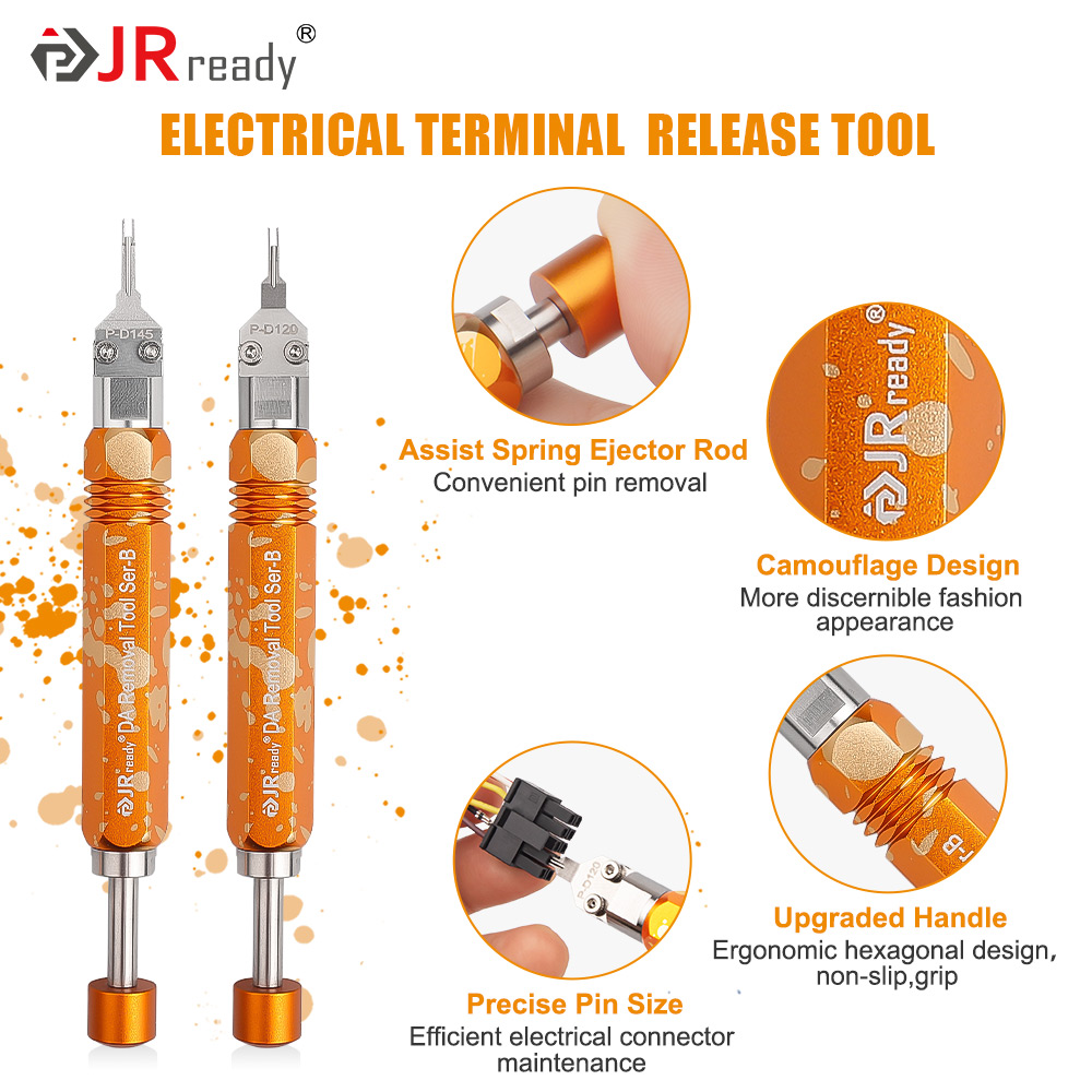 Jrready St5262 Ejector Staaf Pin Extractor-Molex Power Connector Terminal Removal & Computer Draad Extractor Tools-2Pcs