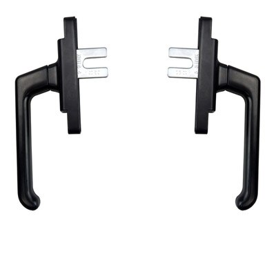 Deur En Raam Transmissie Handgrepen Aluminium Platte Open Opknoping Venster Turn Handvat: right / Black