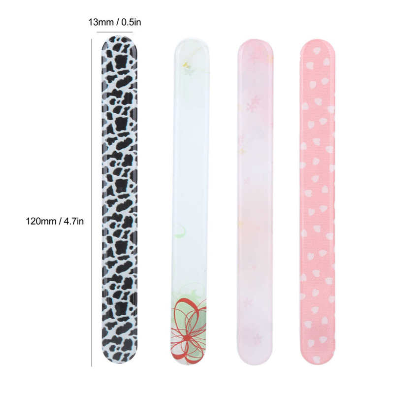4pcs Nano Glass Nail File Rasp Ergonomic Exfoliating Dead Skin Remover Manicure Tool