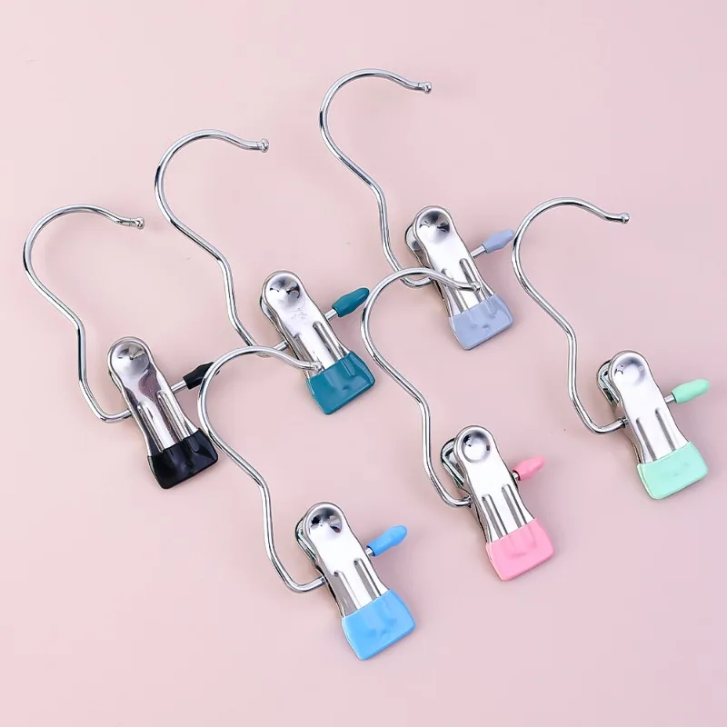 1-10 Stuks Clip Roestvrij Stalen Kleding Clip Multifunctionele Boot Organizer Wasknijpers Washaak Thuis Opslag voor Kleding Handdoek