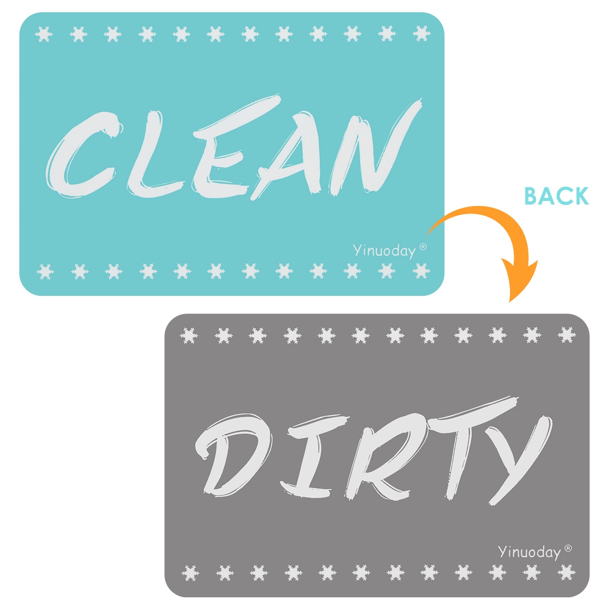 Dishwasher Magnet Clean Dirty Sign Card Magnetic Reversible Double Sided Indicator Home Kitchen Decorations Dish Washer Sign