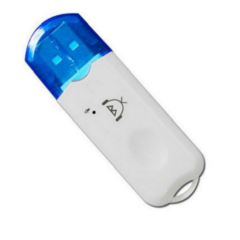 White Portable Car Kit Wireless Bluetooth 2.0 Adapter stereo Audio Receiver mini 10Mbps USB Bluetooth Adapter: Default Title