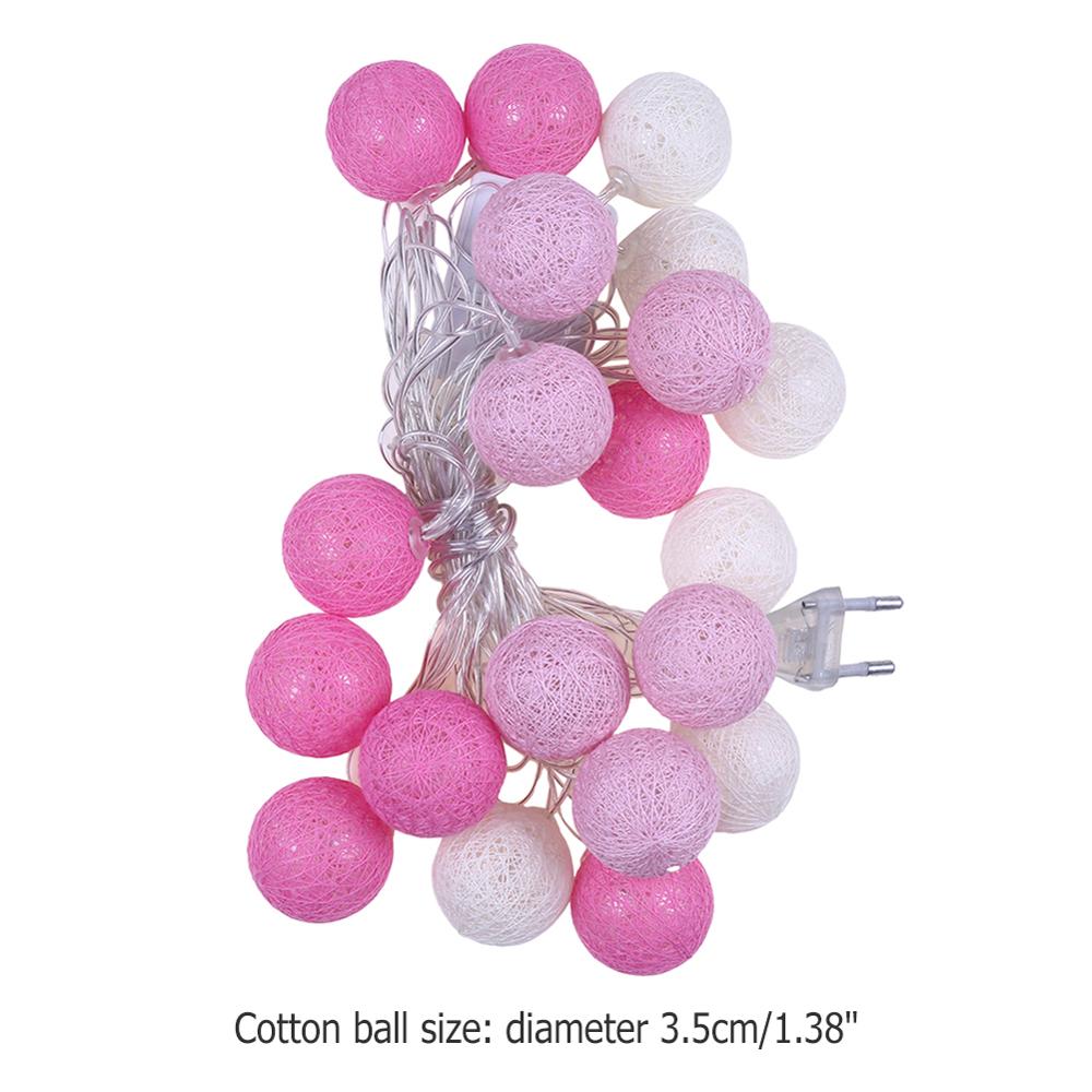 20 led Lumières de Chaîne De Boule De Coton pour la Décoration Extérieure De Noël De De Mariage Guirlande De Noël Globe Chaîne D'éclairage