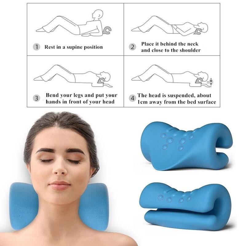 Correction Neck Pillow Gravity Stretch Cervical Spine Vertebra Massage Memory Foam Pillows Orthopedic Latex Pillow