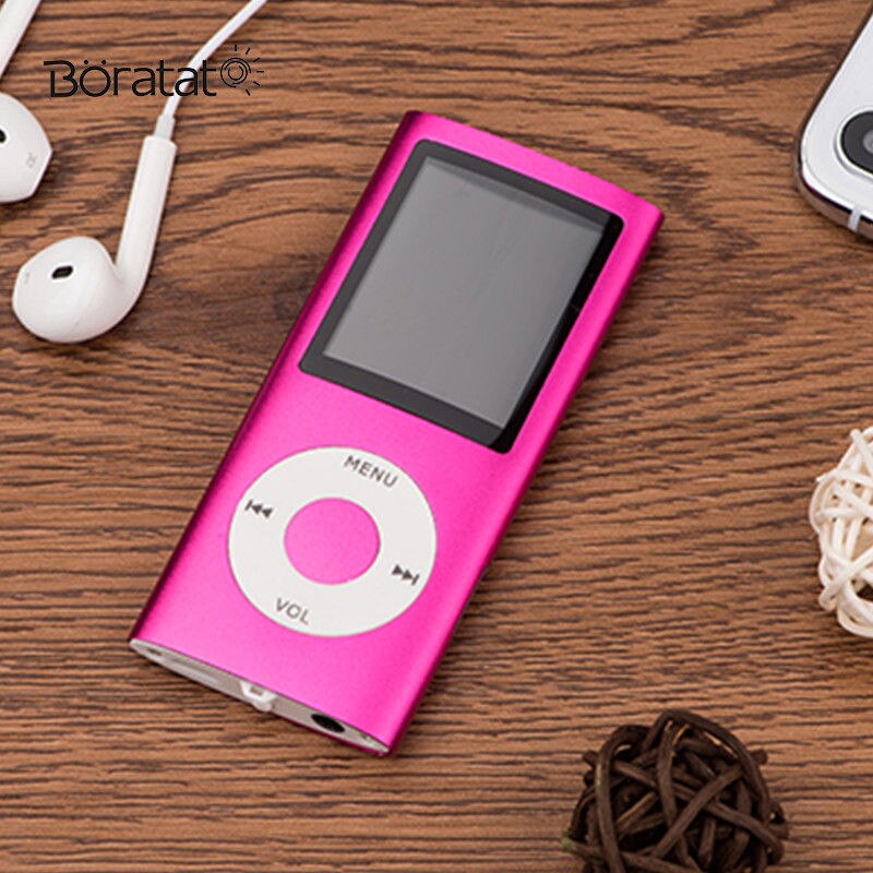 Mp3 soittimen walkman 4th lcd-näyttömuisti stereomusiikkiväline fm-radio amv e-kirja urheiluvideosoitin: Vaaleanpunainen