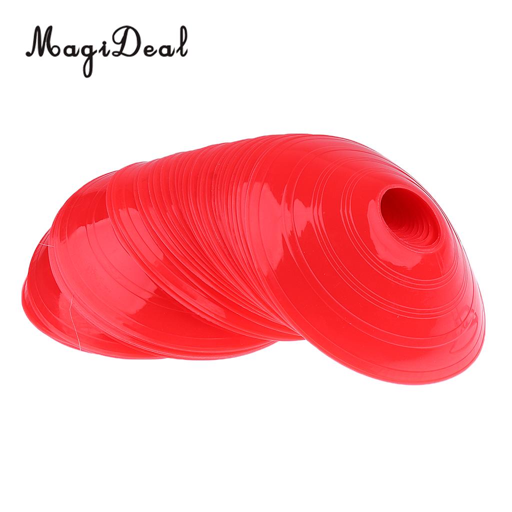 MagiDeal 50 Pieces Sport Soccer Mini Disc Cones Football Agility Taining Aids / Boundary Marker Saucer Cones