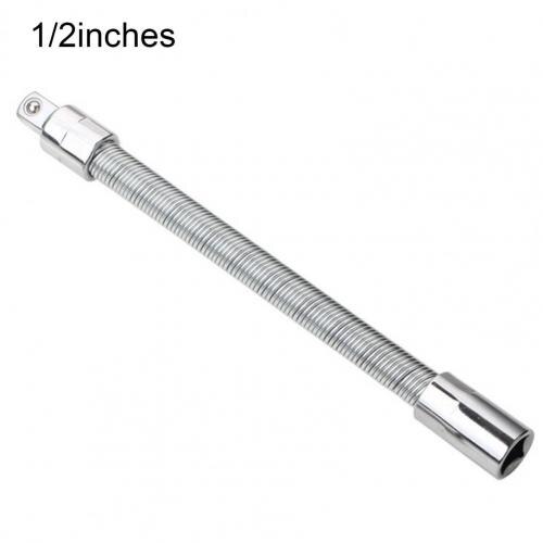 1/4 3/8 1/2 Socket Extension Rod Bar Strong Torque Universal Electric Drill Screwdriver Bit Snake Flexible Hose Cardan Shaft: 12inches