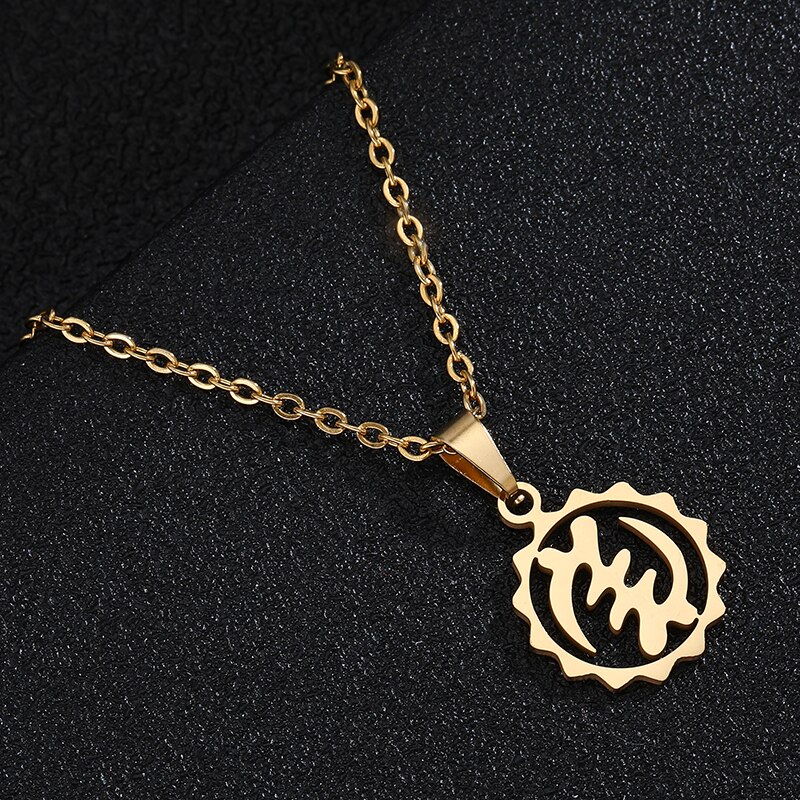 Stainless Steel African Symbol Pendant Necklaces for Women Men Africa Adinkra Gye Nyame Ethnic Jewelry Ghanaian