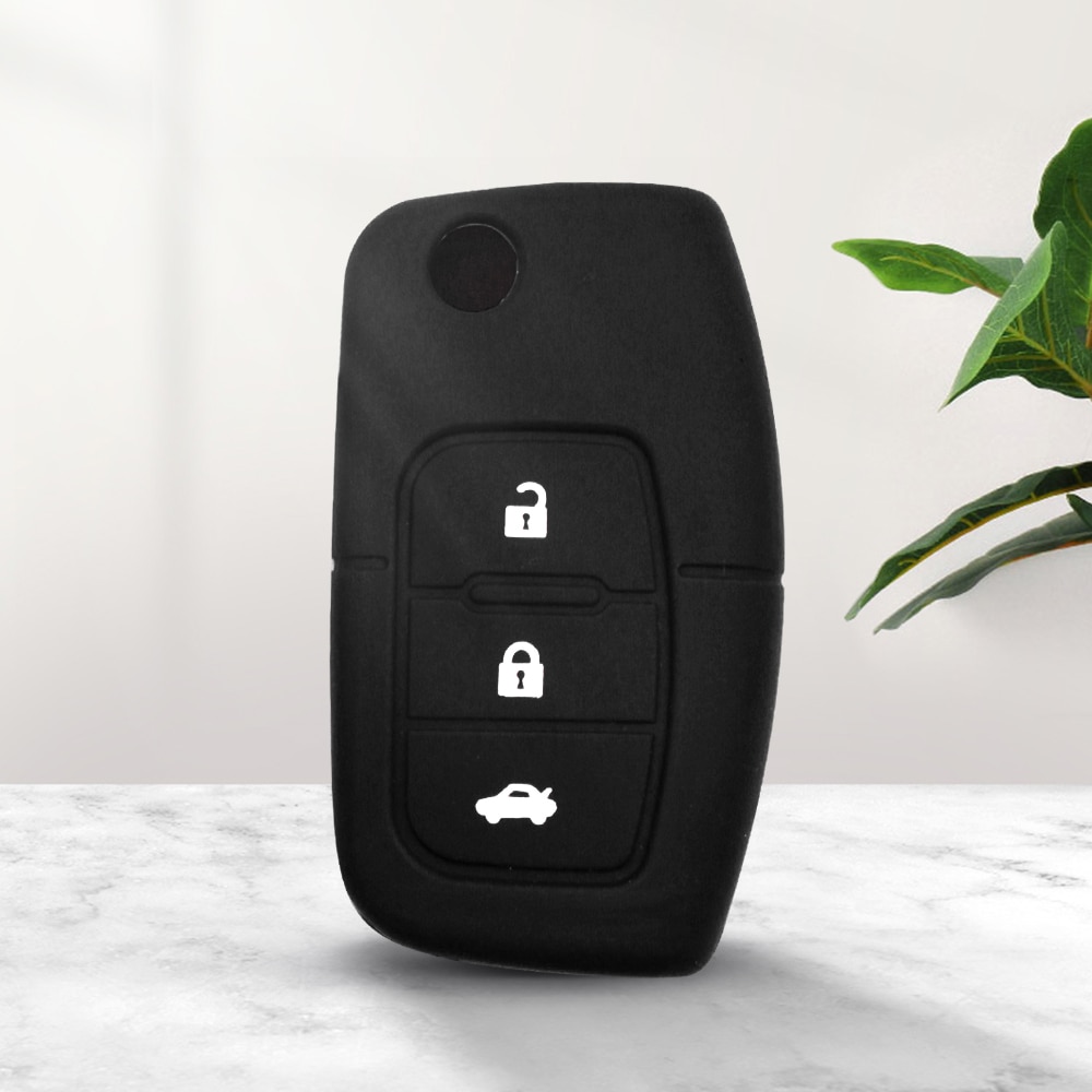 Silicone Car Key Case Cover - For Ford Fiesta Focus C-Max Galaxy Kuga Mondeo Falcon B-Max Eco Sport - Smart Remote Fob