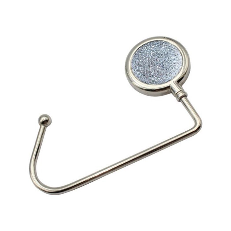 9 Colors Portable Metal Foldable Bag Purse Hook Handbag Hanger Purse Hook Handbag Holder Shell Bag Folding Table Hook 1 Pc: White