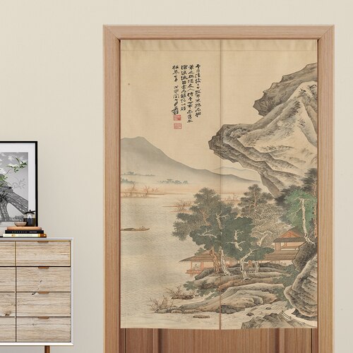 Chinesische Landschaft Tür Vorhang Küche Schlafzimmer Schlecht Halbe Vorhang Feng Shui Vorhang: 15