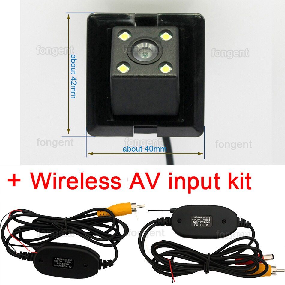 Vehicle Dynamic Trajectory Tracks Car Reversing Backup Rear View Camera For Toyota Prado 150 Parking Assistance: 4led Wireless