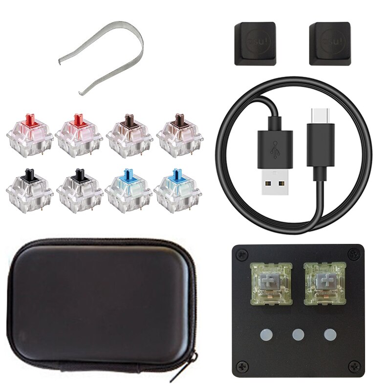 HFSECURITY DIY OSU! Keyboard V4 For Windows 5 Key Gaming Keyboard USB 2.0 RGB Cherry MX Mechanical Keyboard Swap keyboard: 5 switches OSU Set