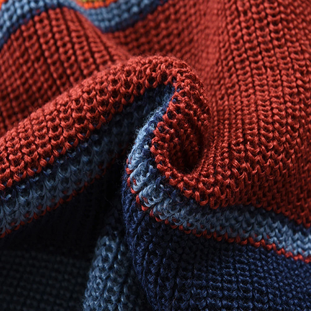Herbst Winter Herren Regenbogen Revers Pullover Mantel Knopf Langarm farblich passend Strickjacke Mantel lässig lose Straße Herren bekleidung