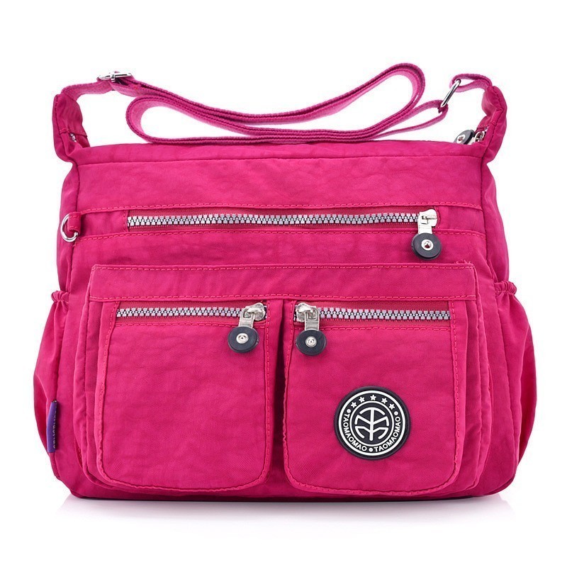 Herald Mode Waterdichte Nylon Vrouwen Messenger Bags Carteira Vintage Zwervers Dames Handtas Vrouwelijke Crossbody Tassen Schoudertassen: light purple