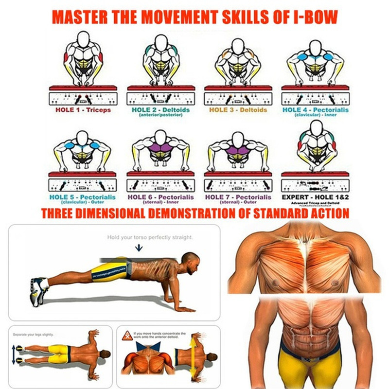 Juego de tabla de flexiones multifuncional portátil con asas, equipo de Fitness plegable para entrenamiento de pecho, Abdomen, brazos y espalda