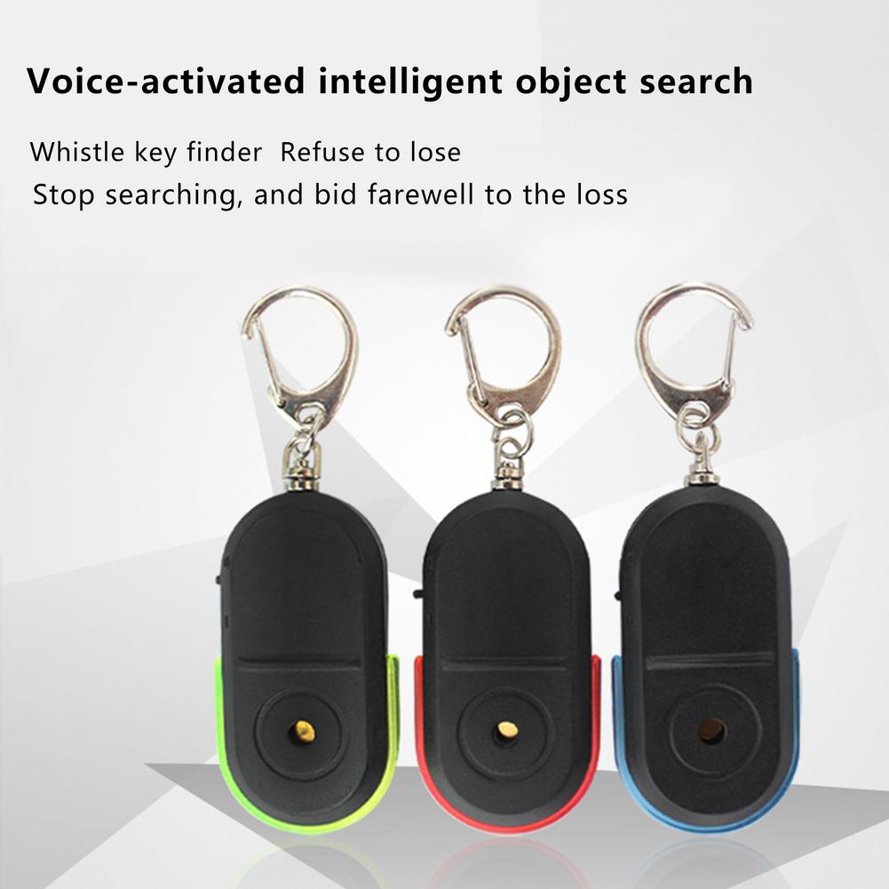 Intelligenter anti-verlust-alarm mit led-pfeife, schlüsselfinder, blinkendem ton, alarmsteuerung, schlüsselortungsgerät, schlüsselanhänger-finder und tracker mit schlüsselring