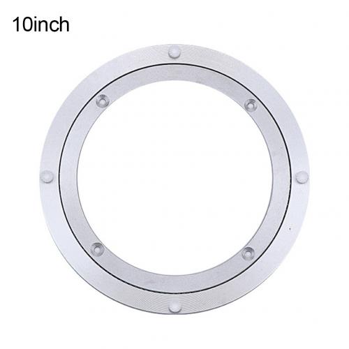 6 størrelser rund form dreieskive plate bord glatt dreibar plate roterende bord aluminiumslegering roterende lager lat plate: 10 tommer