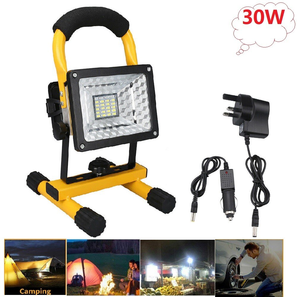 30w 24 LED 1000LM ricaricabile Cordless Work Site luce di inondazione Mobile portatile campeggio LampYellow