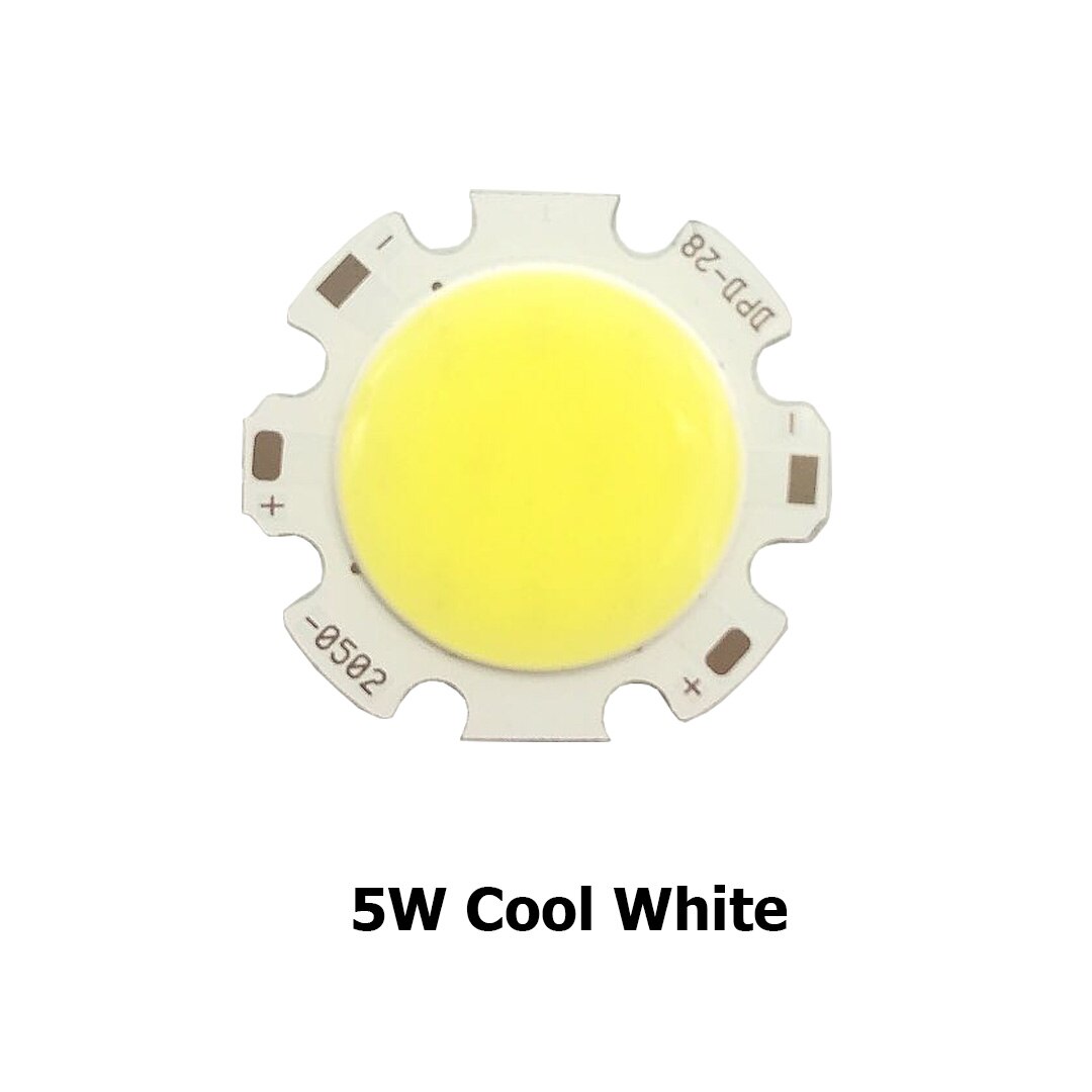 Focos COB redondos de 5W, 7W y 10W, focos LED, 28-0502, 28-0702, 10 unids/lote