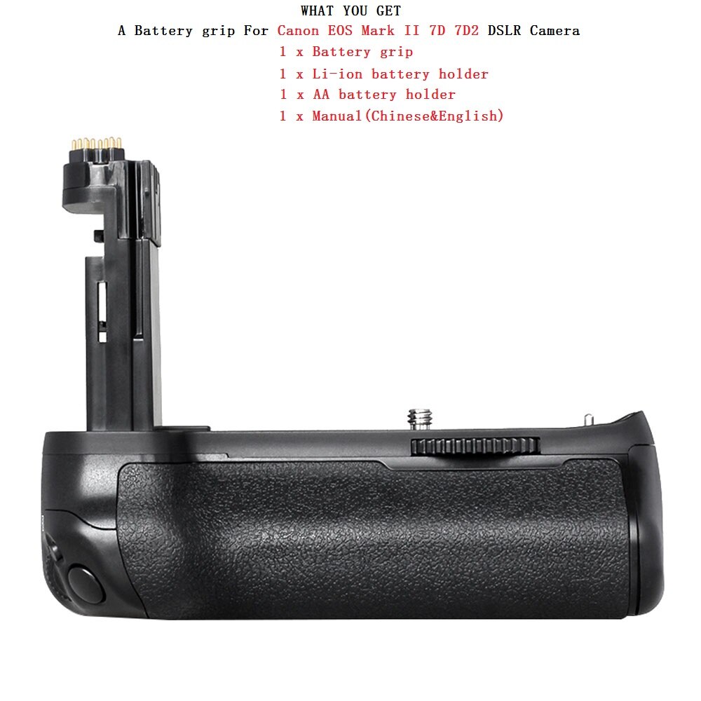 Travor Camera Vertical Battery Grip Holder For Canon DSLR Mark II 7D 7D2 EOS Battery Handle Work With LP-E6 Battery