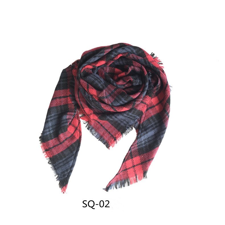 JIFANPAUL scarf autumn and winter imitation cashmere children's plaid scarf retro shawl scarf unisex: B18 A2