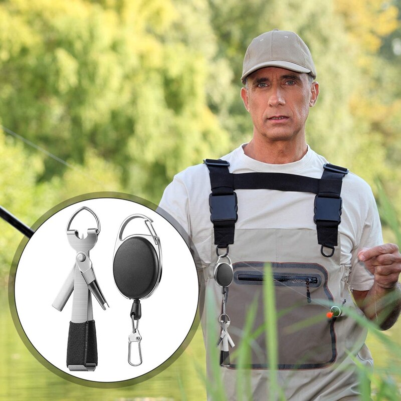 Fishing Quick Knot Tying Tool Includes 4 in 1 Fly Line Clippers with Retractor Combo Fly Fishing Line Clippers