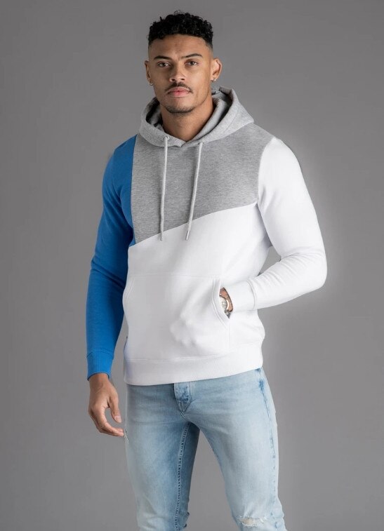 Primavera e autunno nuovi maglioni da uomo Pullover cuciture contrasto colore Casual Stretch sport maglione con cappuccio felpa da uomo