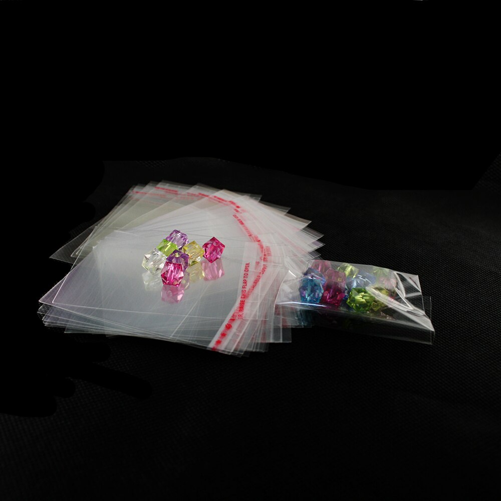 200pcs 6*8cm Clear Mini Small plastic bags for jewelry Self Adhesive Seal OPP Package bag PDC02-02
