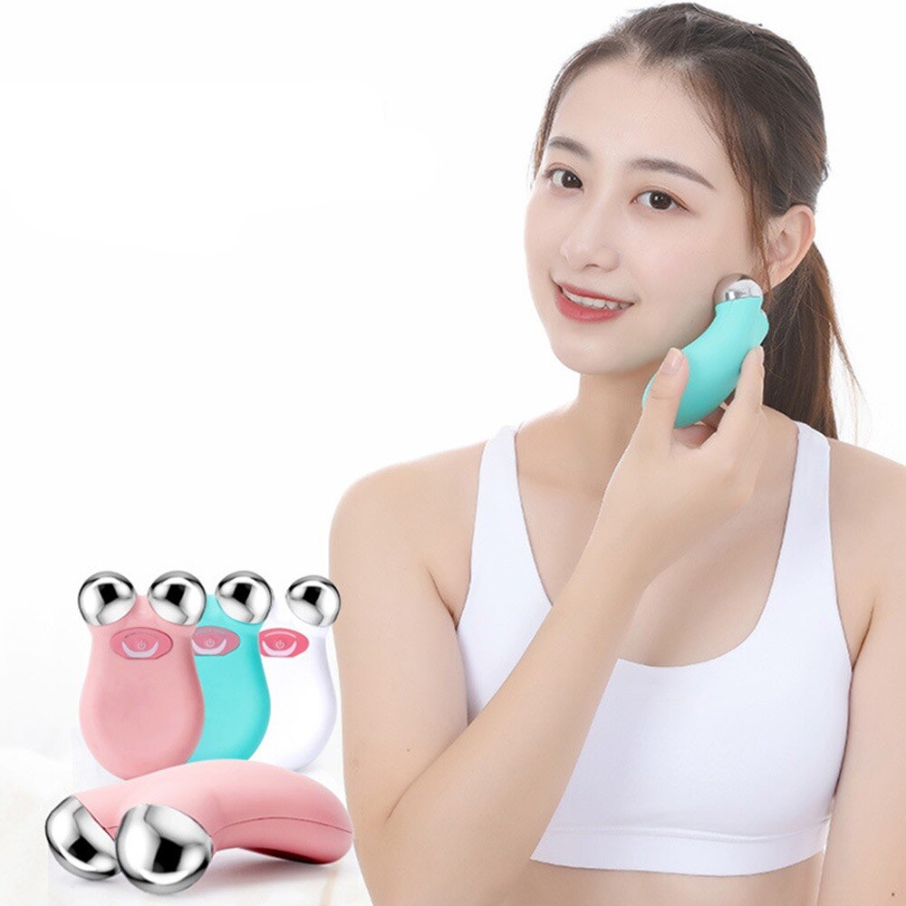 Face Lifting Microcurrent Roller Massager Skin Tightening Anti Wrinkle BIO Micro Current Facial Lift Care Beauty Device