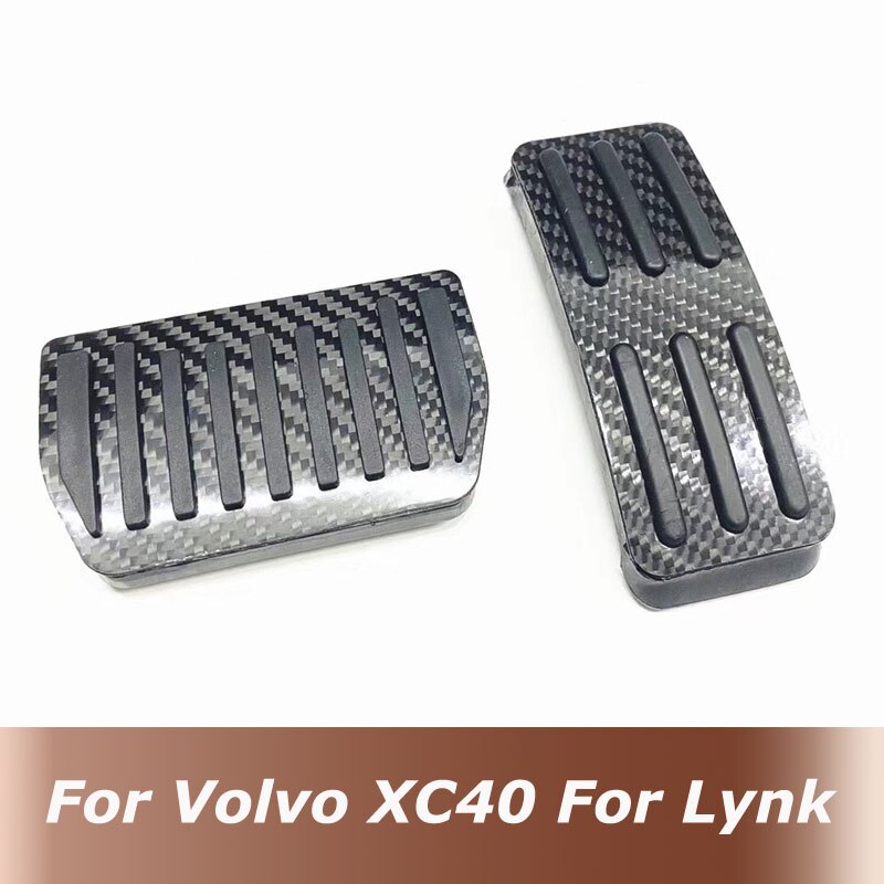 Fuel Brake Pedal For Volvo XC40 S40 V40 forLYNK&CO 010203 Carbon Fiber Pedals Covers AT Car Interior Accessories